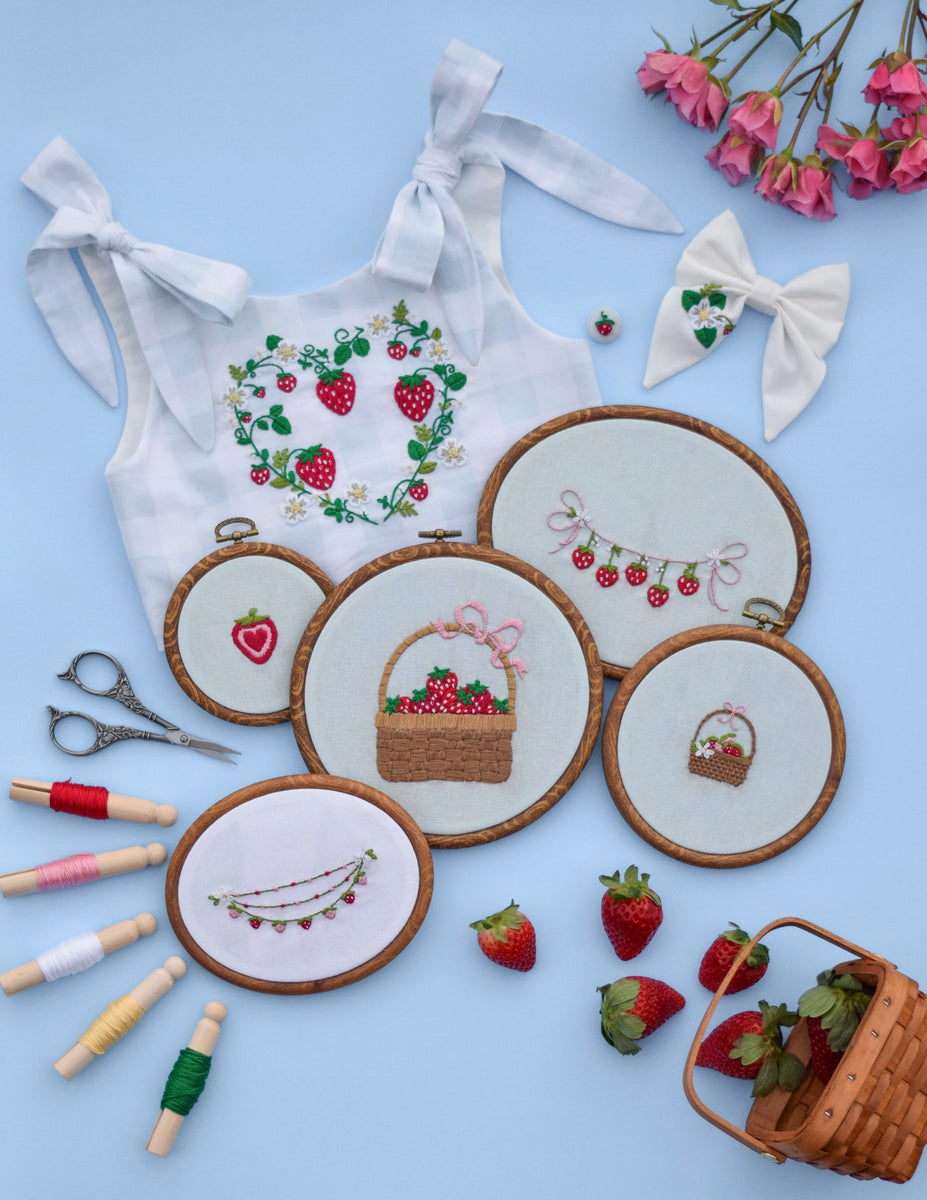 Strawberry PDF Hand Embroidery Pattern – Peony Patterns strawberry-pdf-hand-embroidery-pattern-peony-patterns