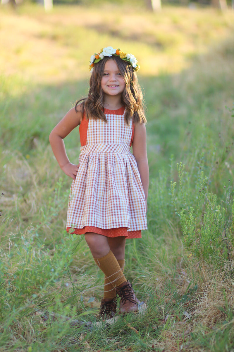 スカート Eloise Pinafore Horse Toile Print Pearl Pinafore & Dress – Violette Field Threads