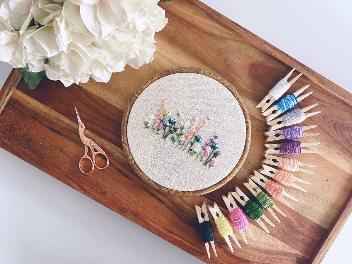 Free PDF Embroidery Pattern ~ Beginner Floral Edition  Hand embroidery  design patterns, Paper embroidery, Hand embroidery projects