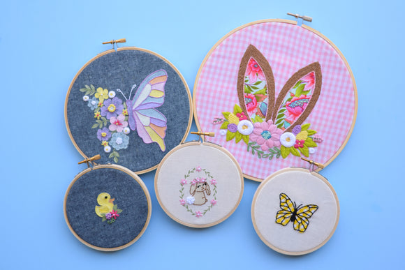 Using Fabric Paint and Appliqué with Hand Embroidery Patterns