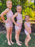 Peach Leggings with FREE Plumeria Crop PDF Sewing Pattern