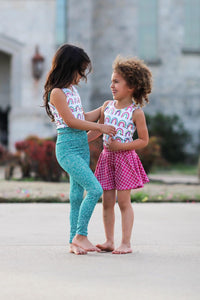 Peach Leggings with FREE Plumeria Crop PDF Sewing Pattern