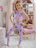 Peach Leggings with FREE Plumeria Crop PDF Sewing Pattern