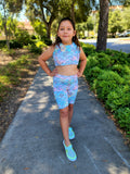 Peach Leggings with FREE Plumeria Crop PDF Sewing Pattern