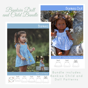 Bundle - Banksia Doll and Child PDF Sewing Pattern