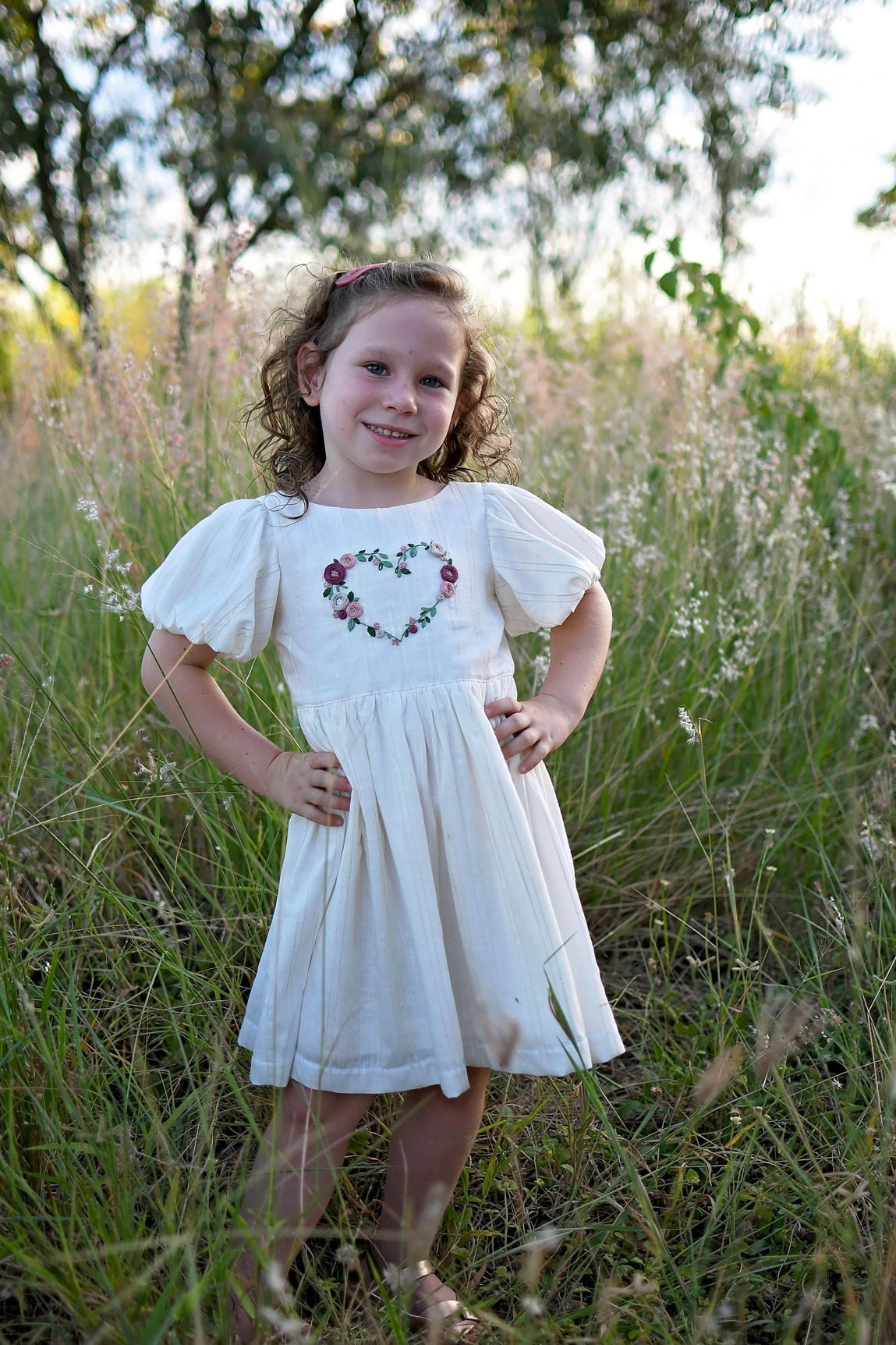 Berkley's Beautiful Pleated Top, & Dress Sizes NB to 14 Kids PDF Pattern