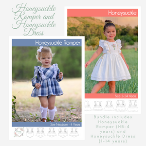 Bundle - Honeysuckle Romper and Honeysuckle Dress  PDF Sewing Pattern