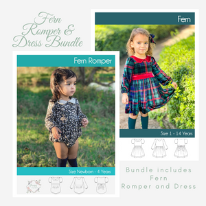 Bundle - Fern Dress and Romper PDF Sewing Patterns