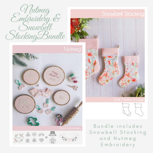 Bundle - Nutmeg Embroidery and Snowbell Stocking PDF Patterns