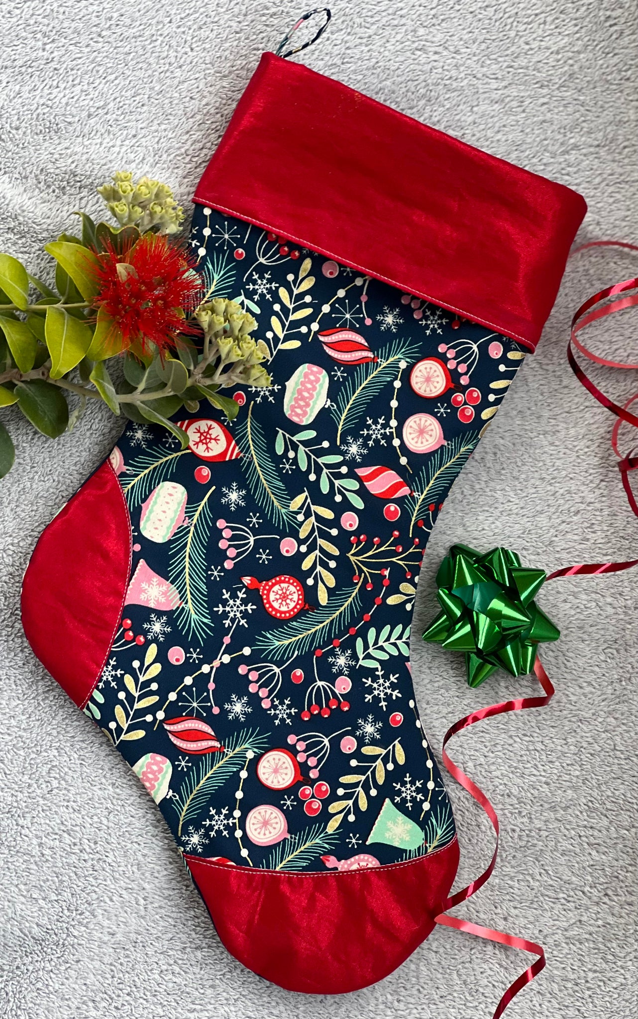 Snowbell Christmas Stocking PDF Pattern Peony Patterns snowbell-christmas-stocking-pdf-pattern-peony-patterns