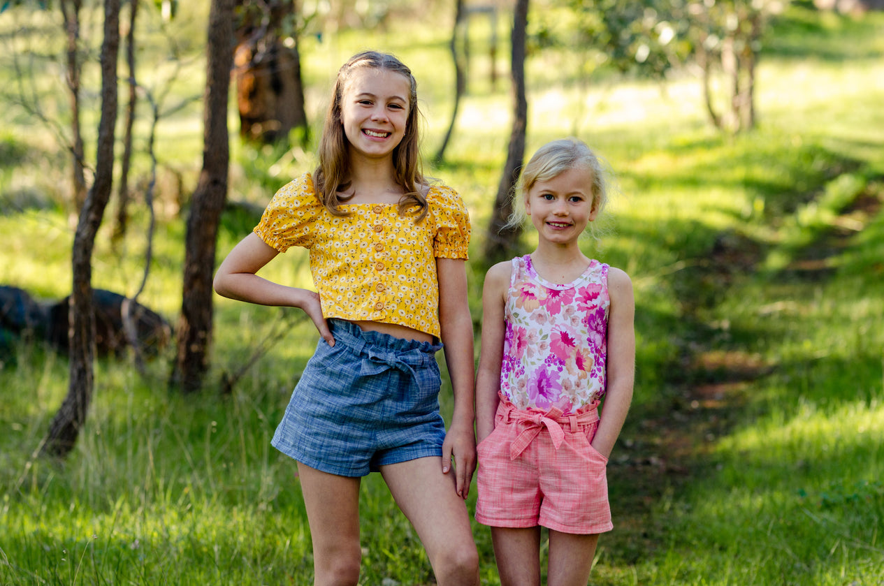 Lilac Shorts with FREE Tigerlily Tank PDF Sewing Pattern