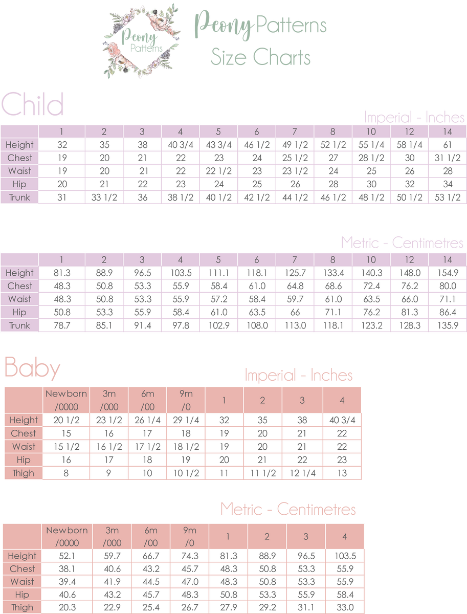Bundle - Baby and Child Poppy PDF Sewing Pattern – Peony Patterns